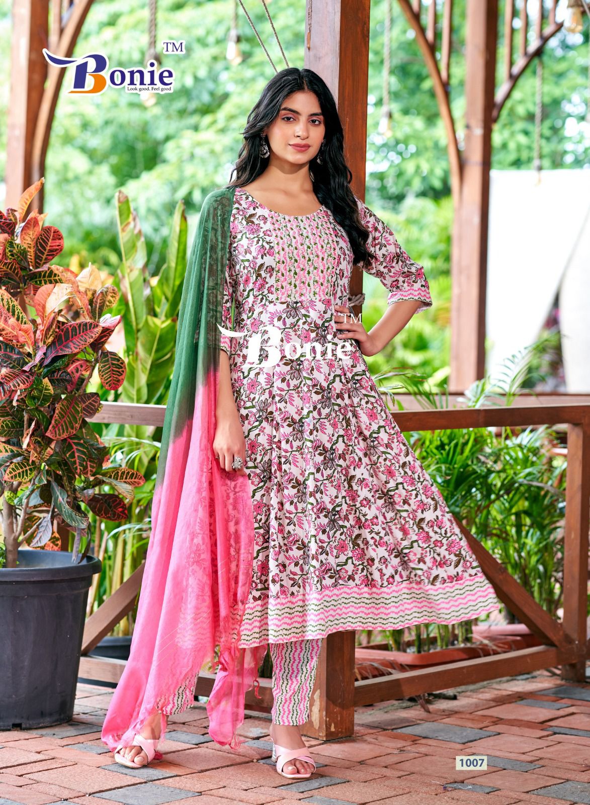 Anarkali By Bonie Rayon Printed Kurti With Bottom Dupatta Wholesale Price In Surat
